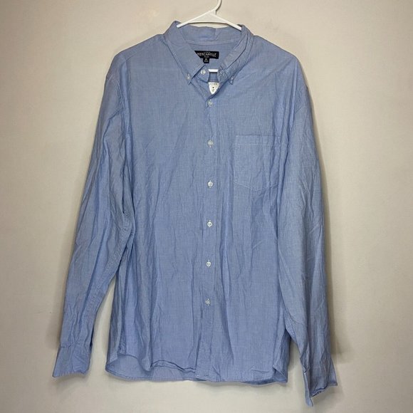 J. Crew Shirts J Crew Men Xl Button Down Shirt Solid Blue Long